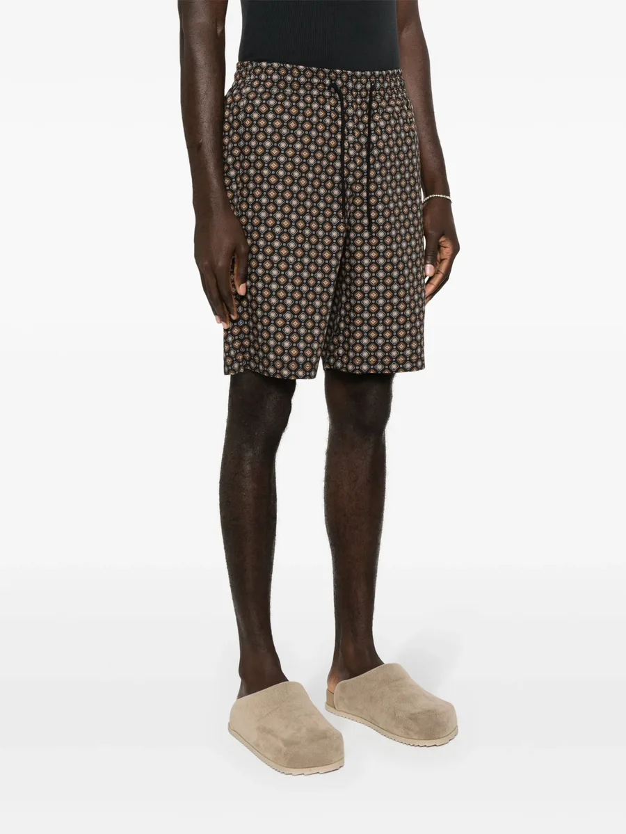Vincento geometric-pattern shorts 5