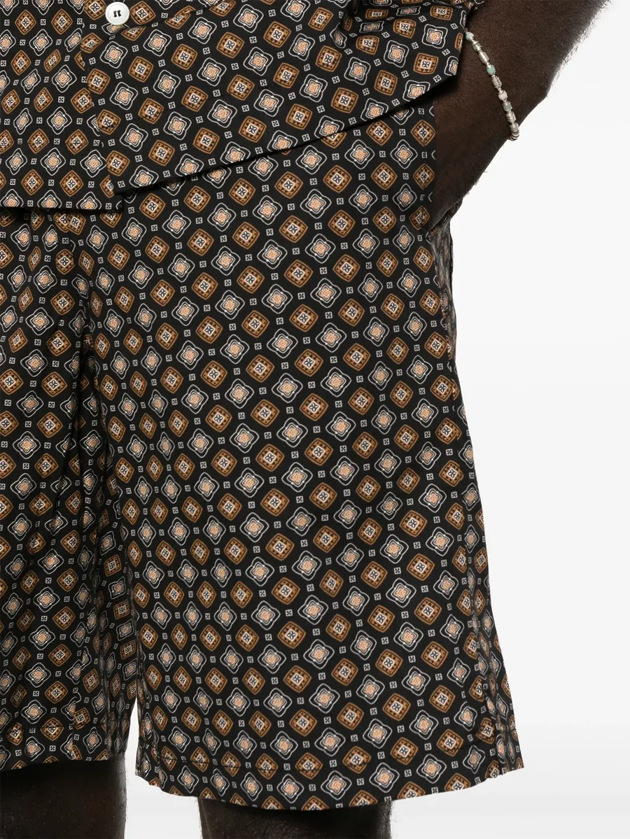 Vincento geometric-pattern shorts 9