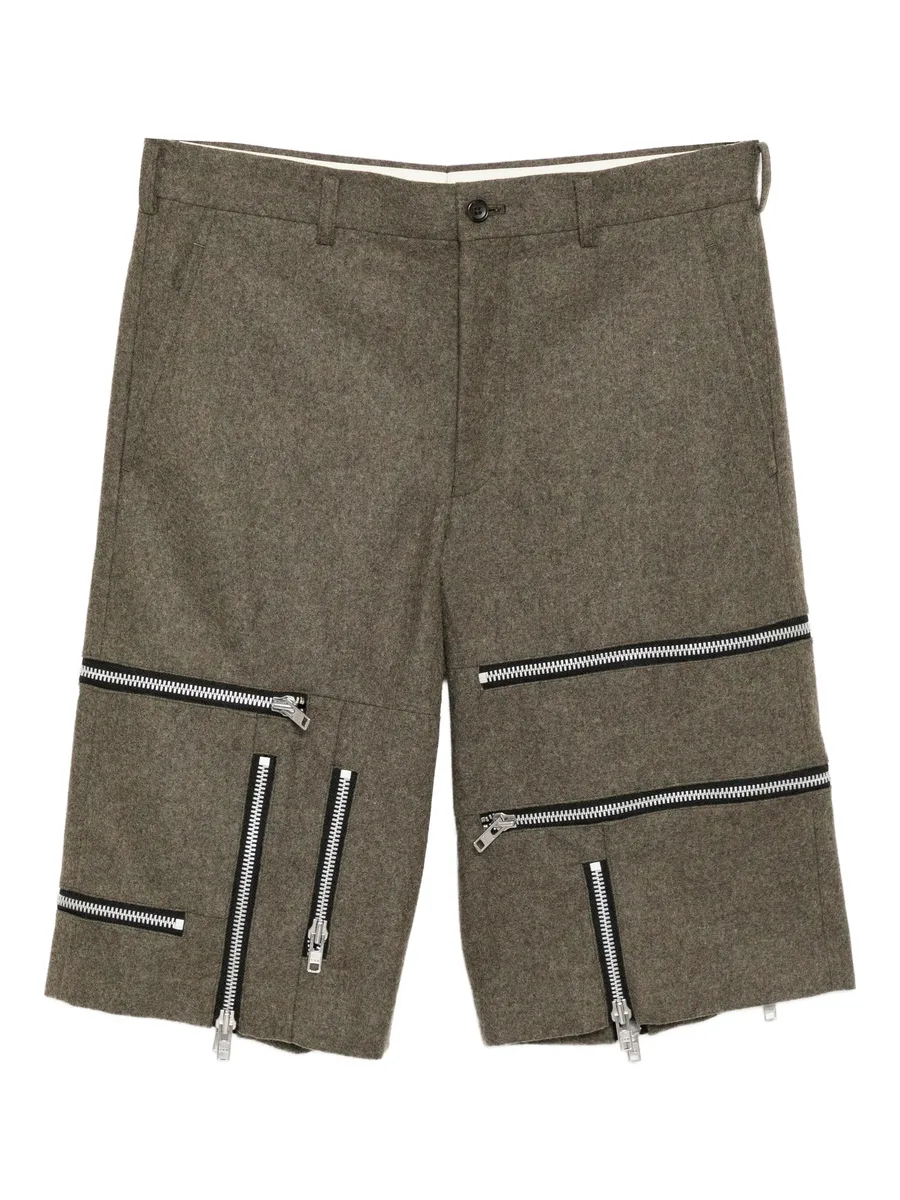 zip-detail shorts 2