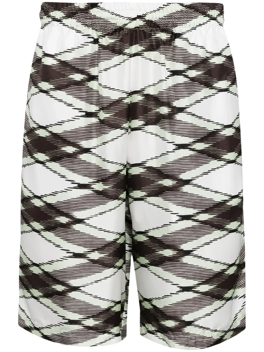 patterned silk shorts 2