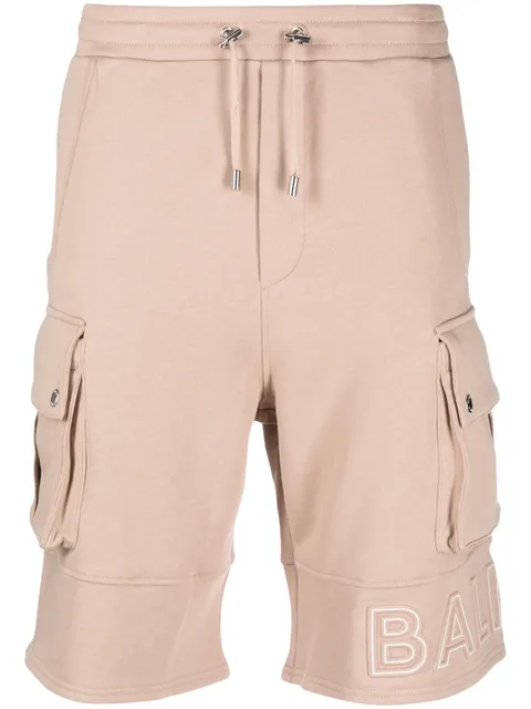 embossed-logo cotton bermuda shorts