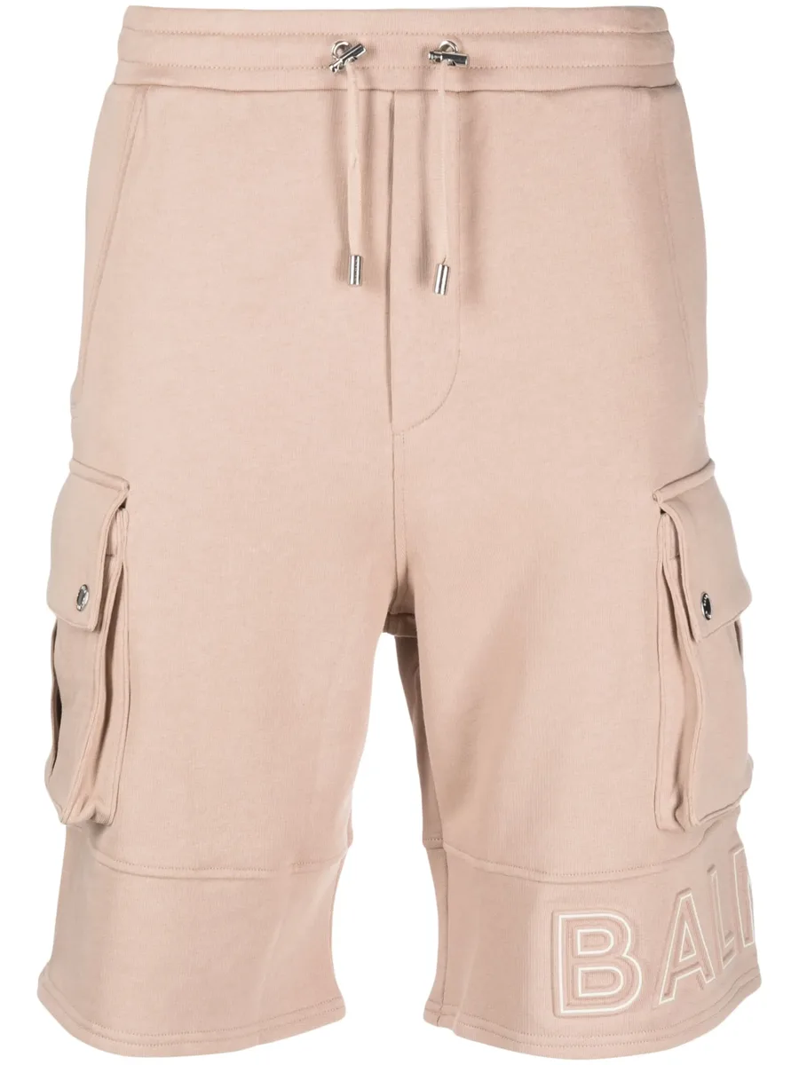 embossed-logo cotton bermuda shorts 2