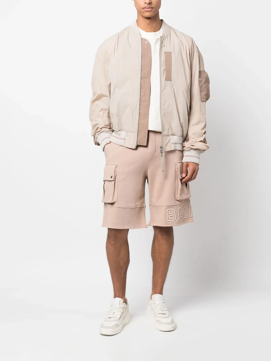 embossed-logo cotton bermuda shorts 4