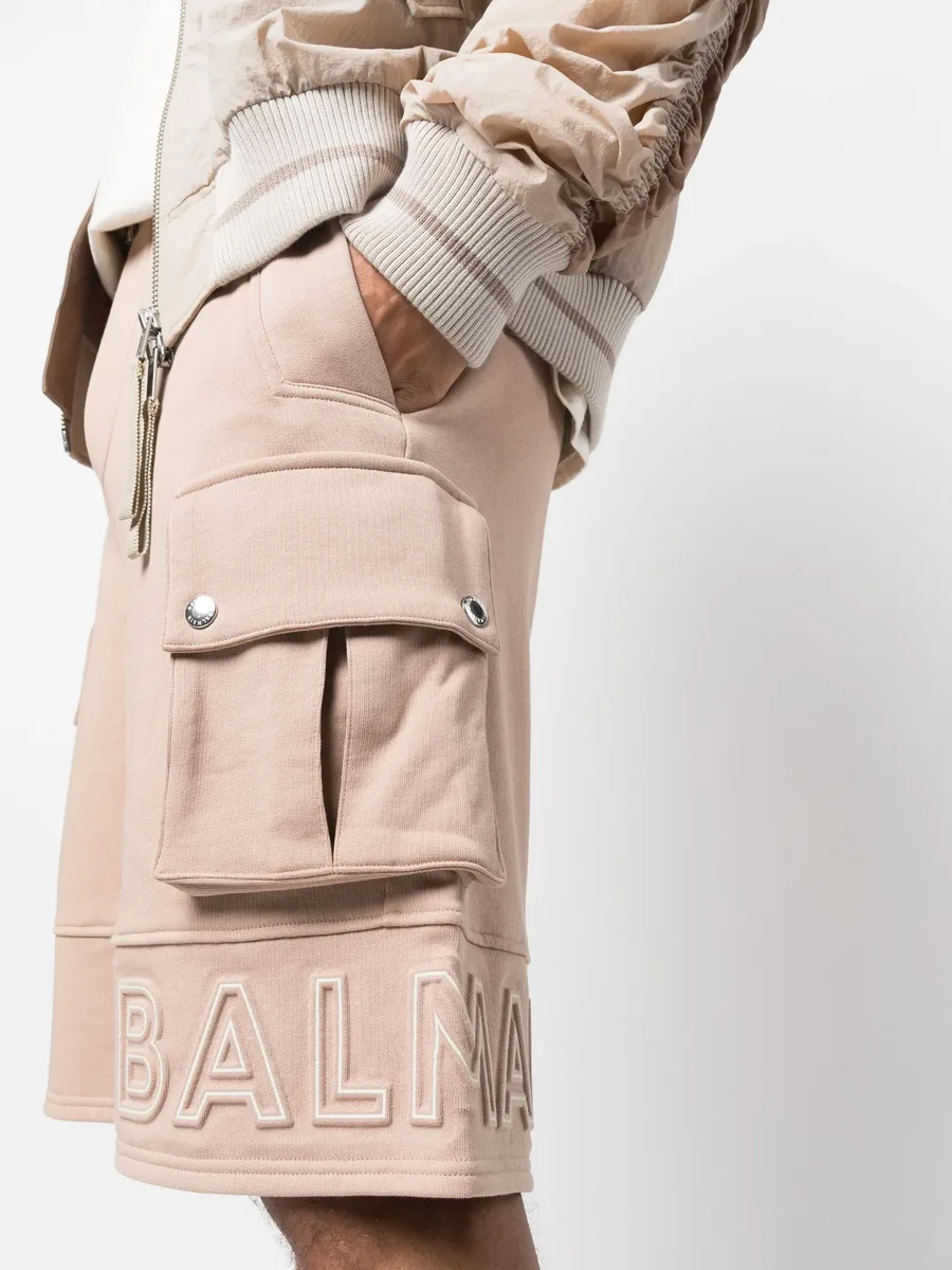 embossed-logo cotton bermuda shorts 10