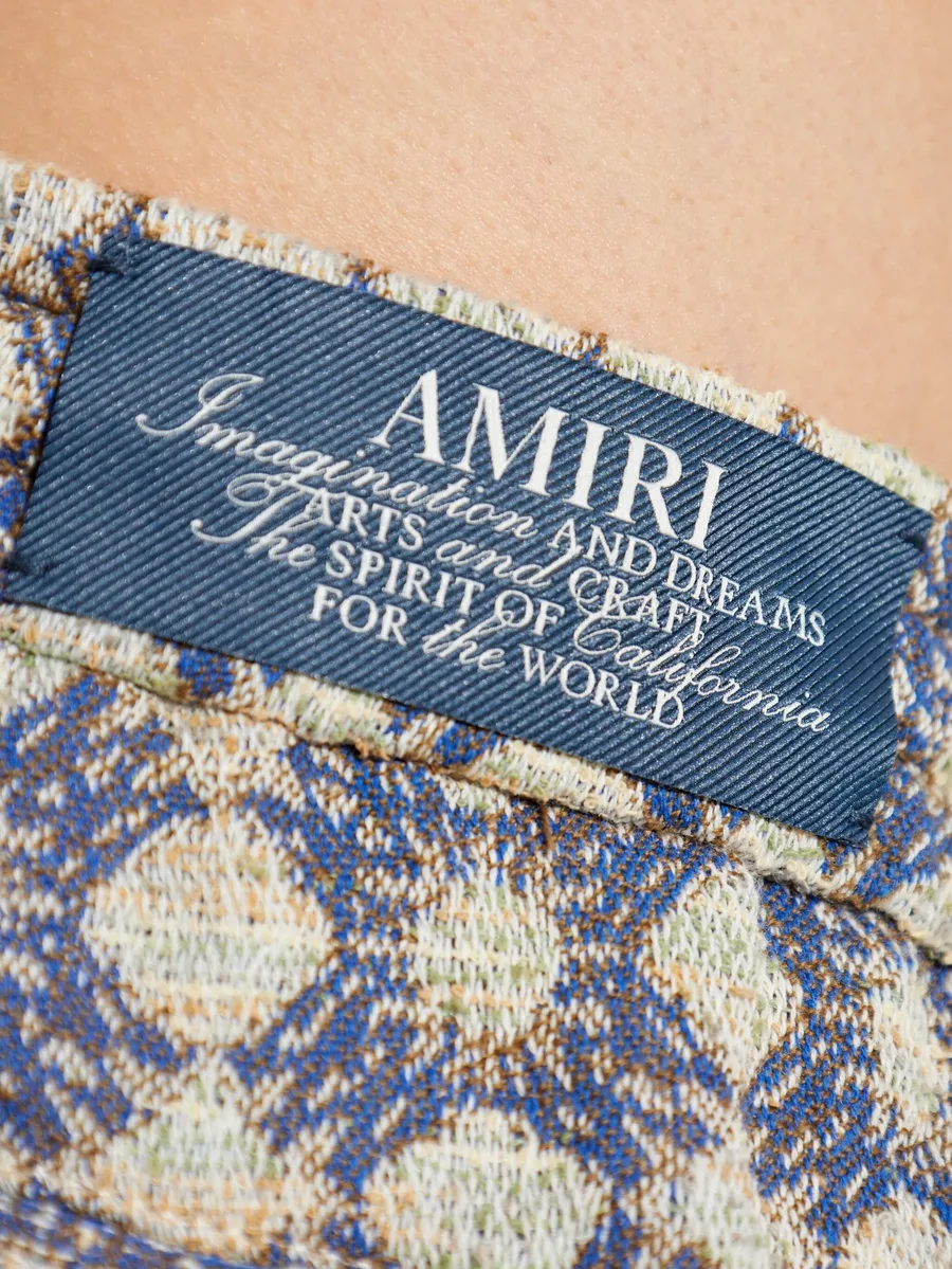 geometric-pattern drawstring shorts 10