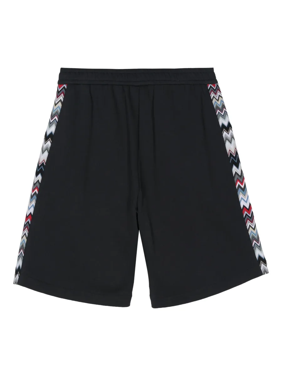 zigzag-detail cotton shorts 4