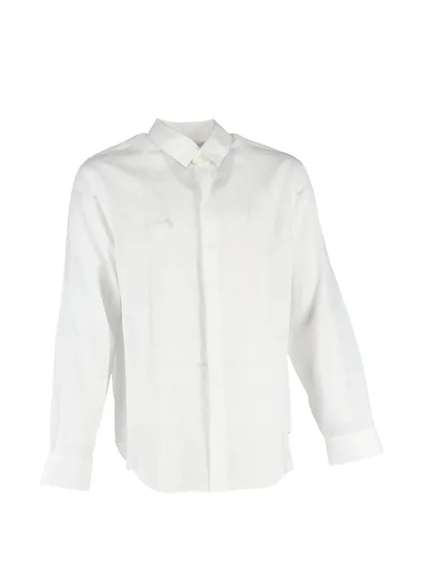 hidden button long-sleeve shirt