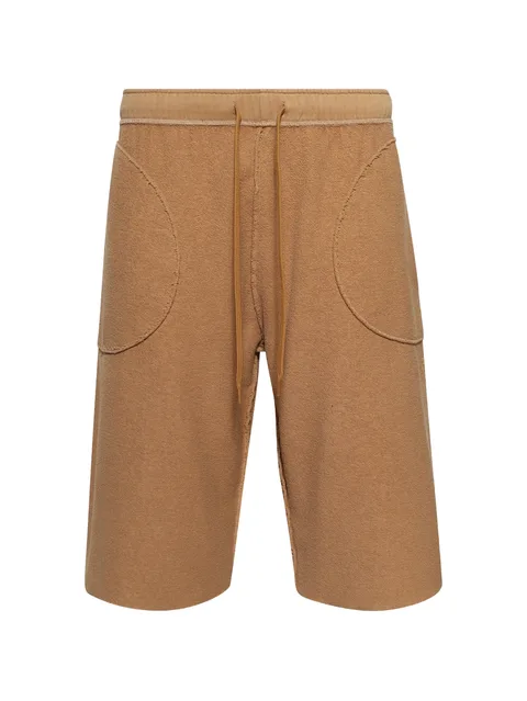 drawstring patch shorts
