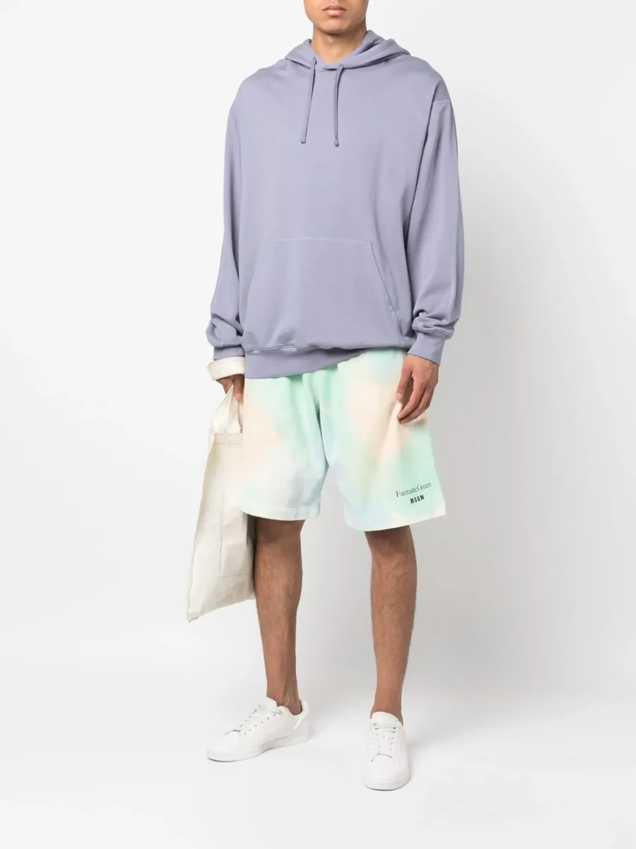 logo-print tie-dye shorts 4