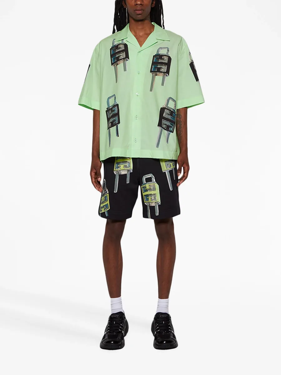 4G Padlock-print bermuda shorts 4