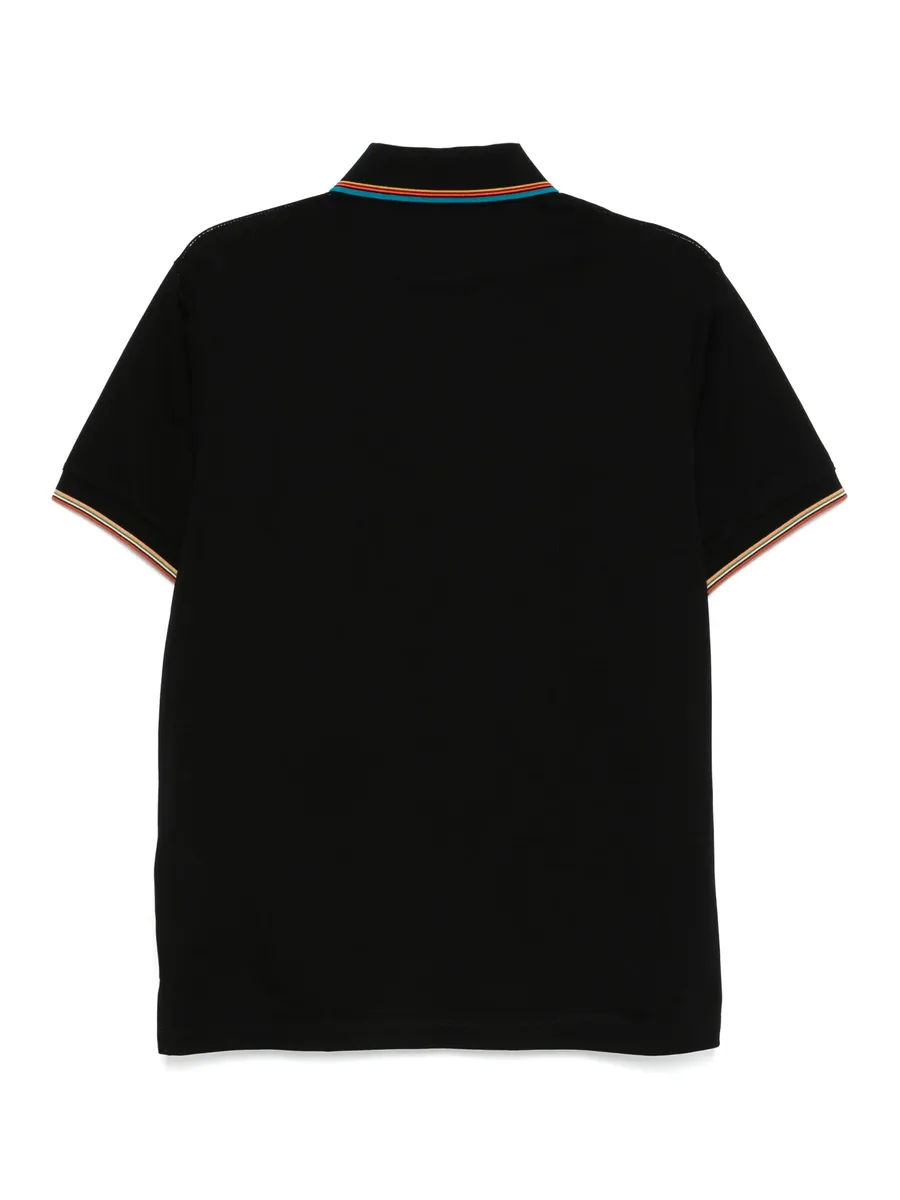 zip detail striped polo shirt 4