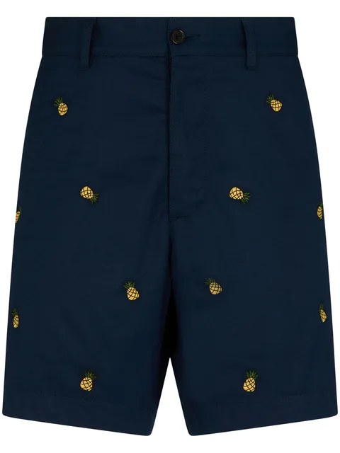 embroidered chino shorts