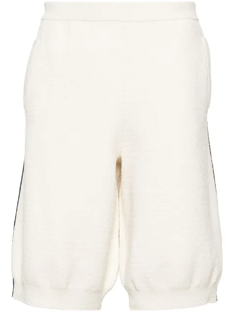 College bouclé-knit bermuda shorts
