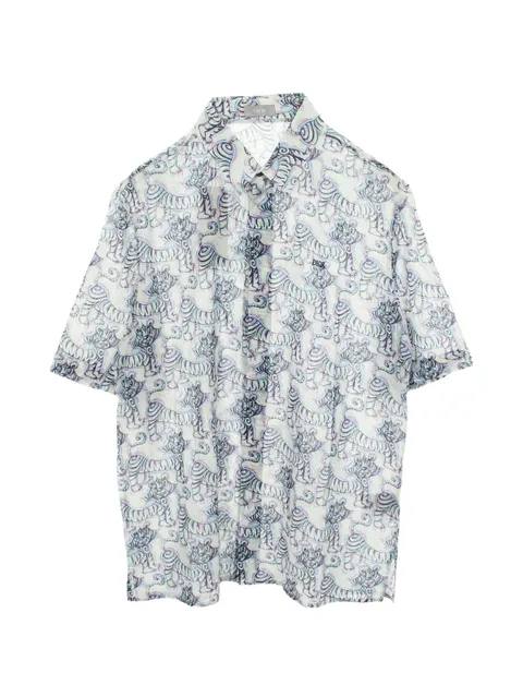 x Kenny Scharf 2010s tiger-print short-sleeve shirt