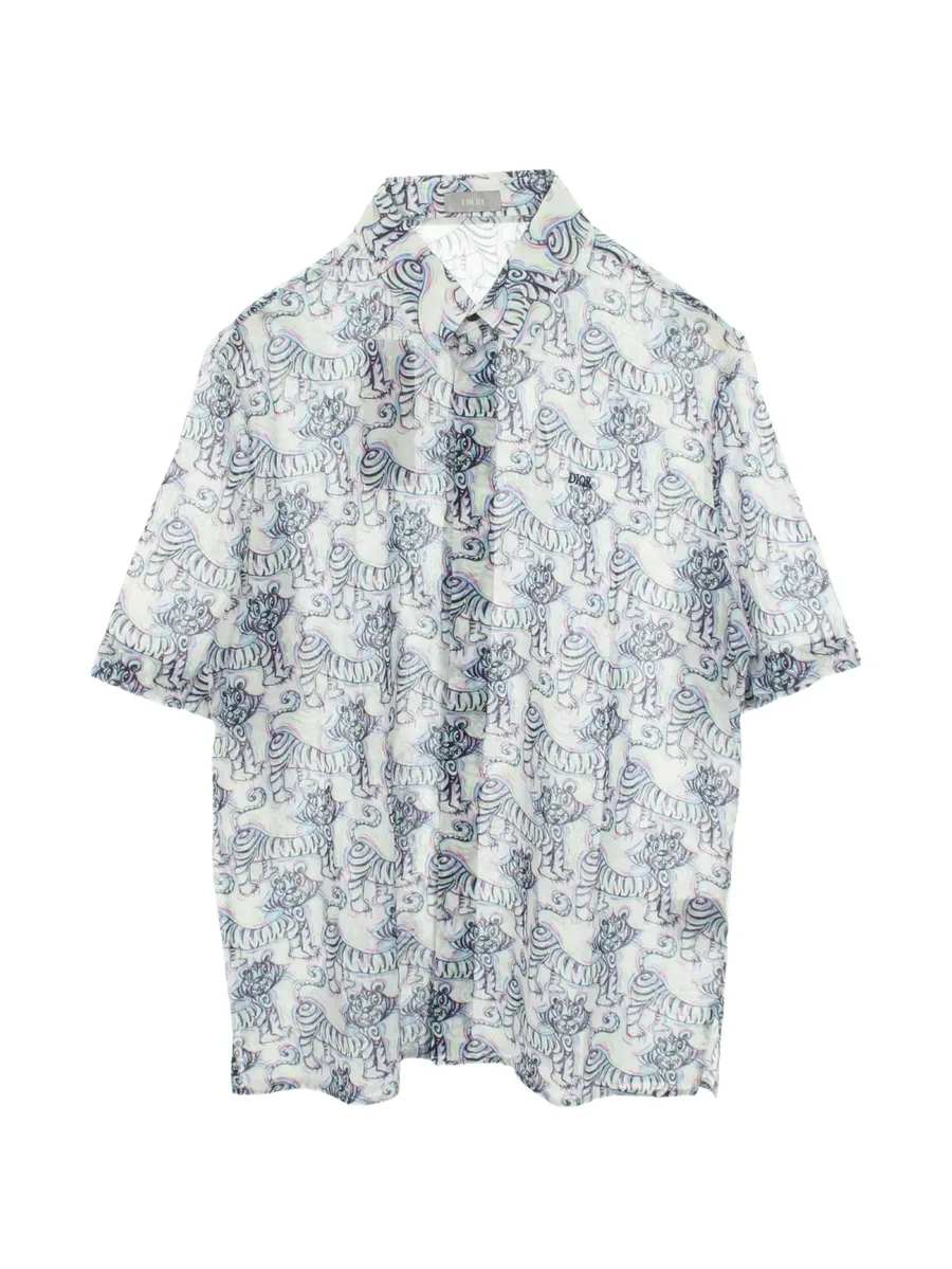 x Kenny Scharf 2010s tiger-print short-sleeve shirt 2