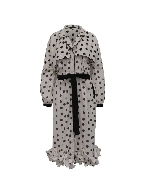 polka dot midi dress