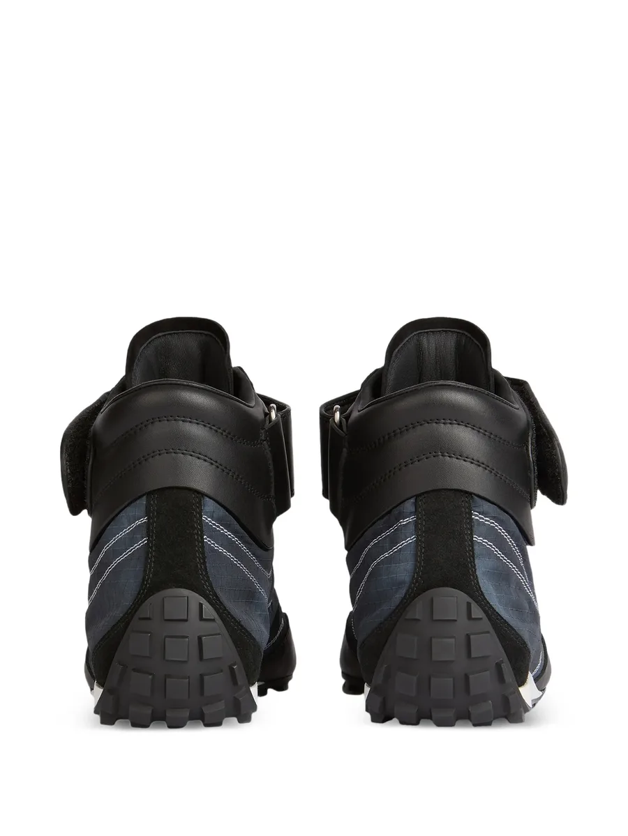 Racing mid-top trainers in nylon and leather 6