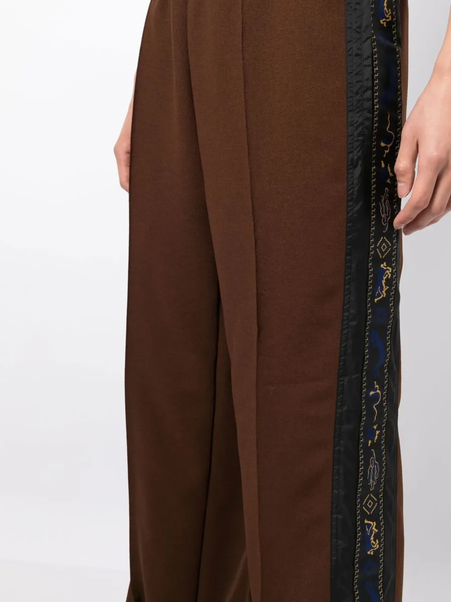 side-stripe straight-leg trousers 9