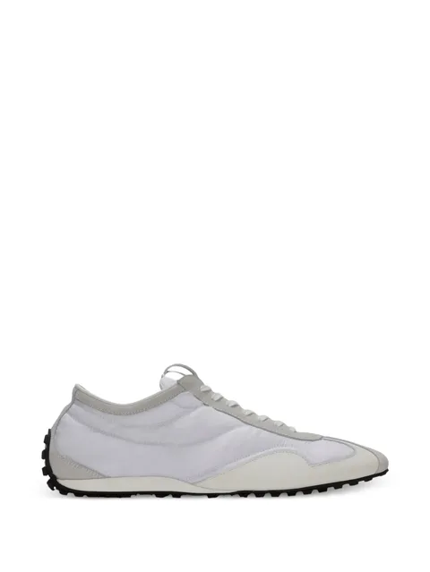 Racing low trainers in nylon and leather