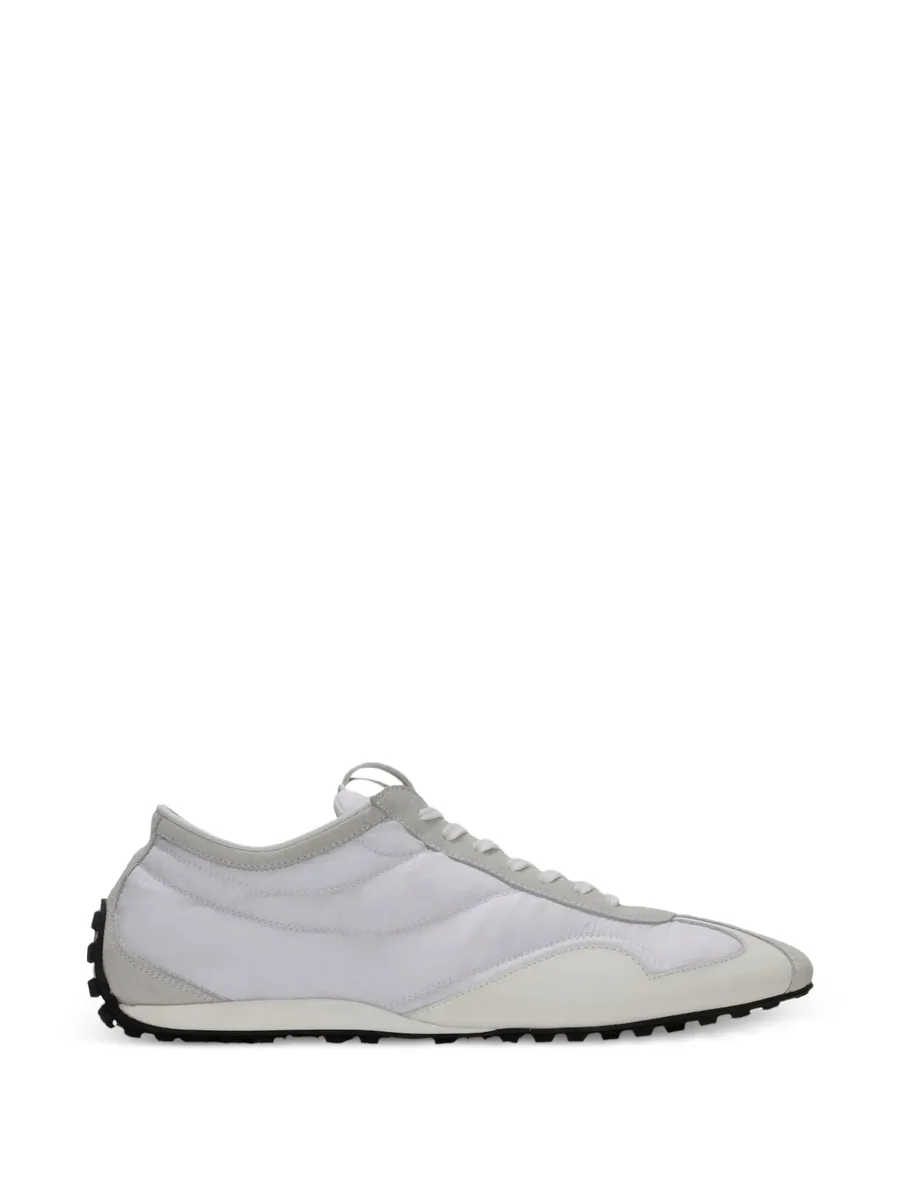 Racing low trainers in nylon and leather 2