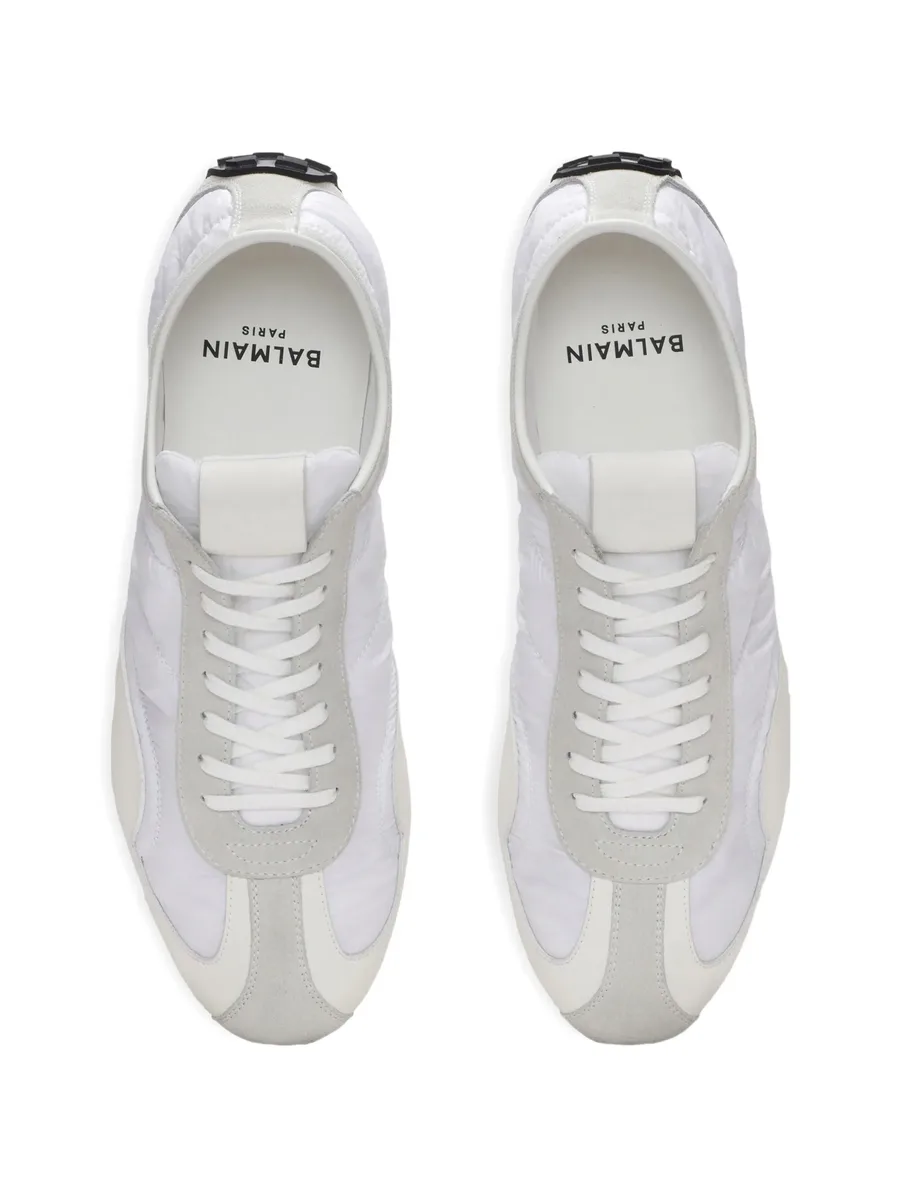 Racing low trainers in nylon and leather 7
