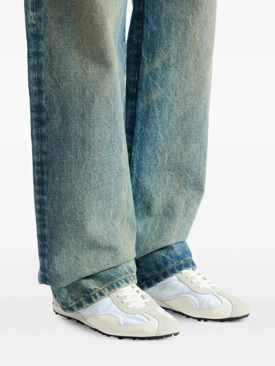 Racing low trainers in nylon and leather 14