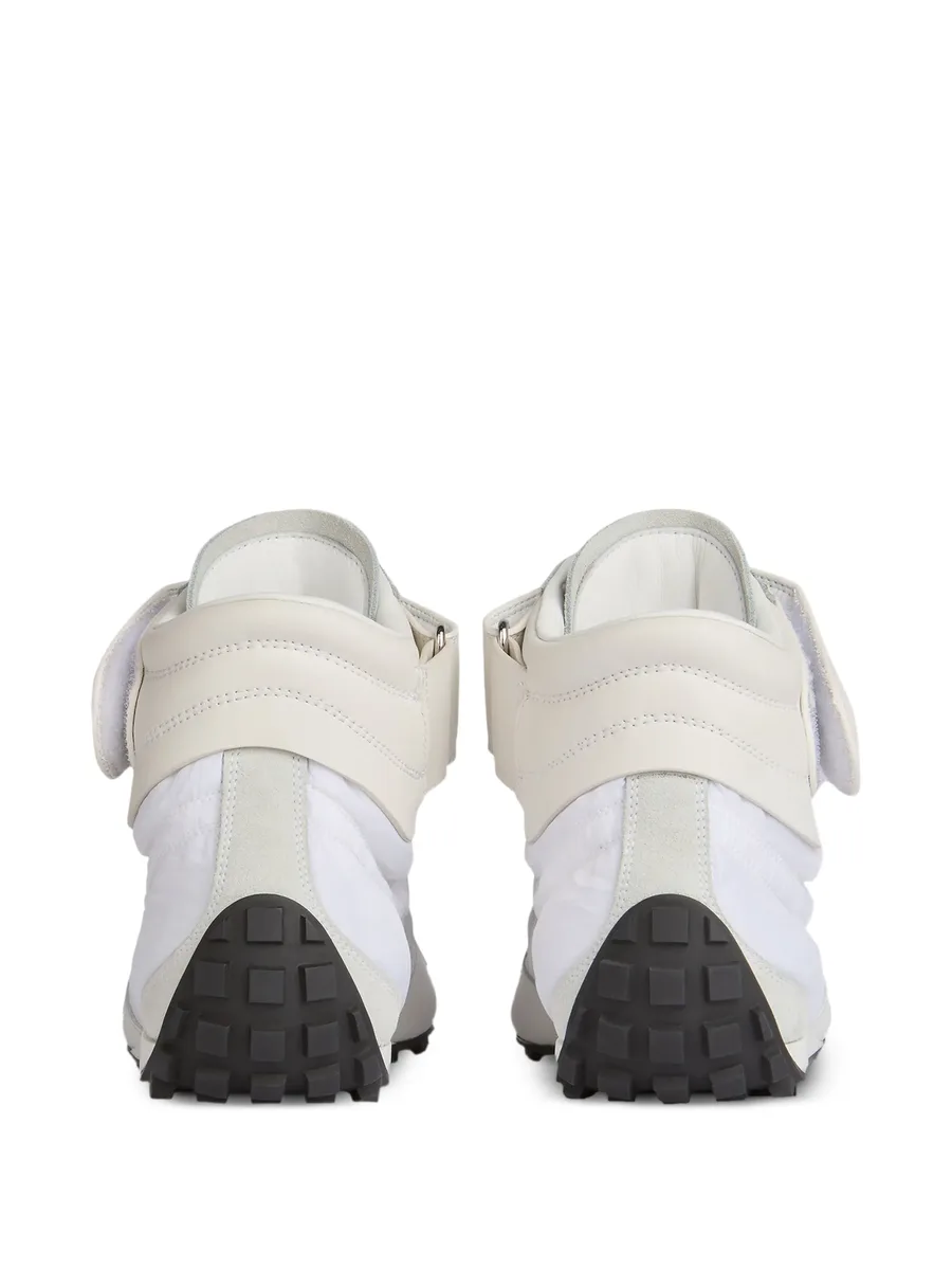 Racing mid-top trainers in nylon and leather 5