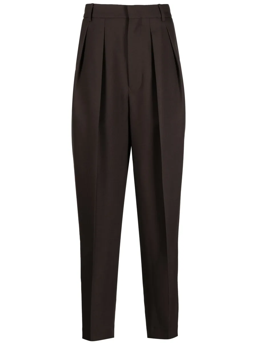 tapered box-pleated trousers 1