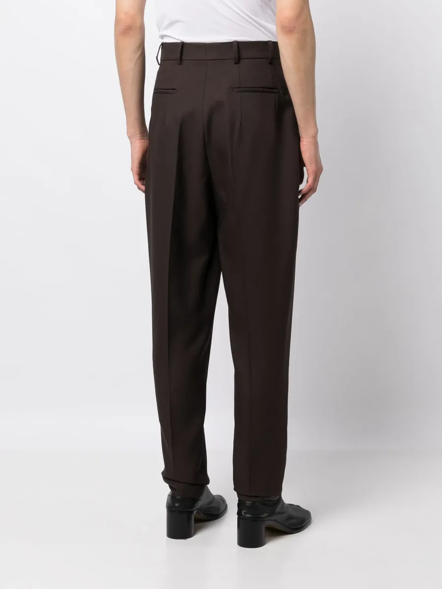 tapered box-pleated trousers 8