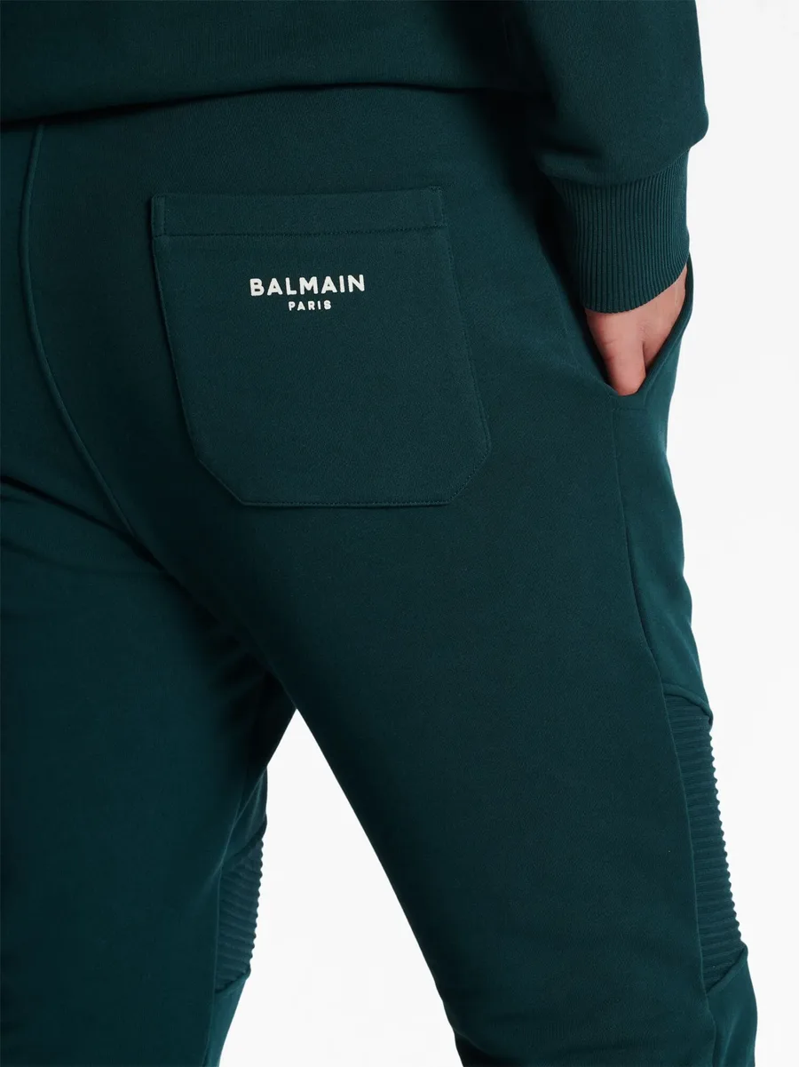 ribbed-detail drawstring track pants 13
