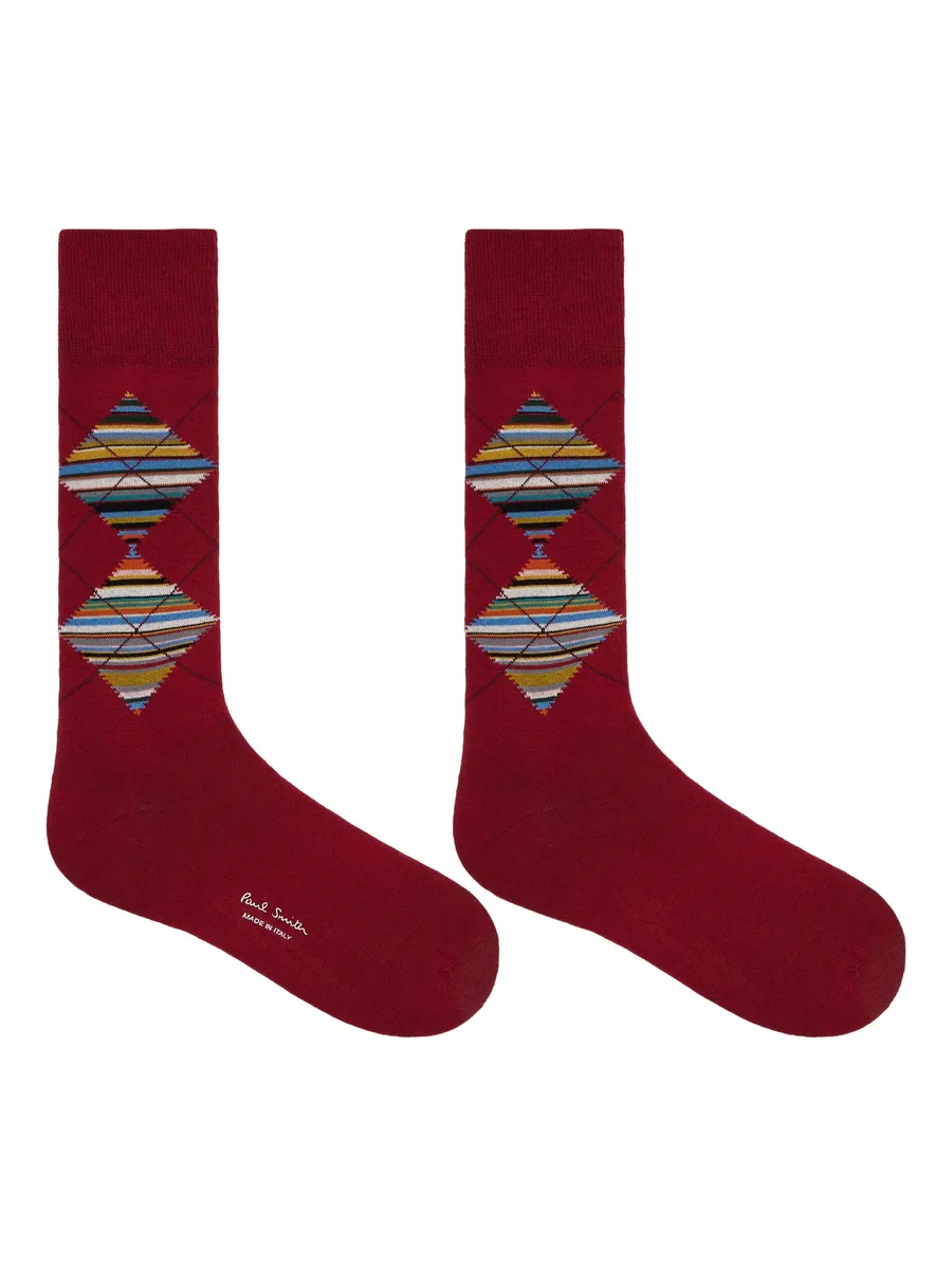argyle-pattern socks 2