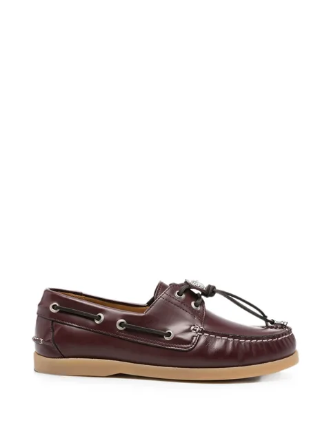 embellished leather loafers