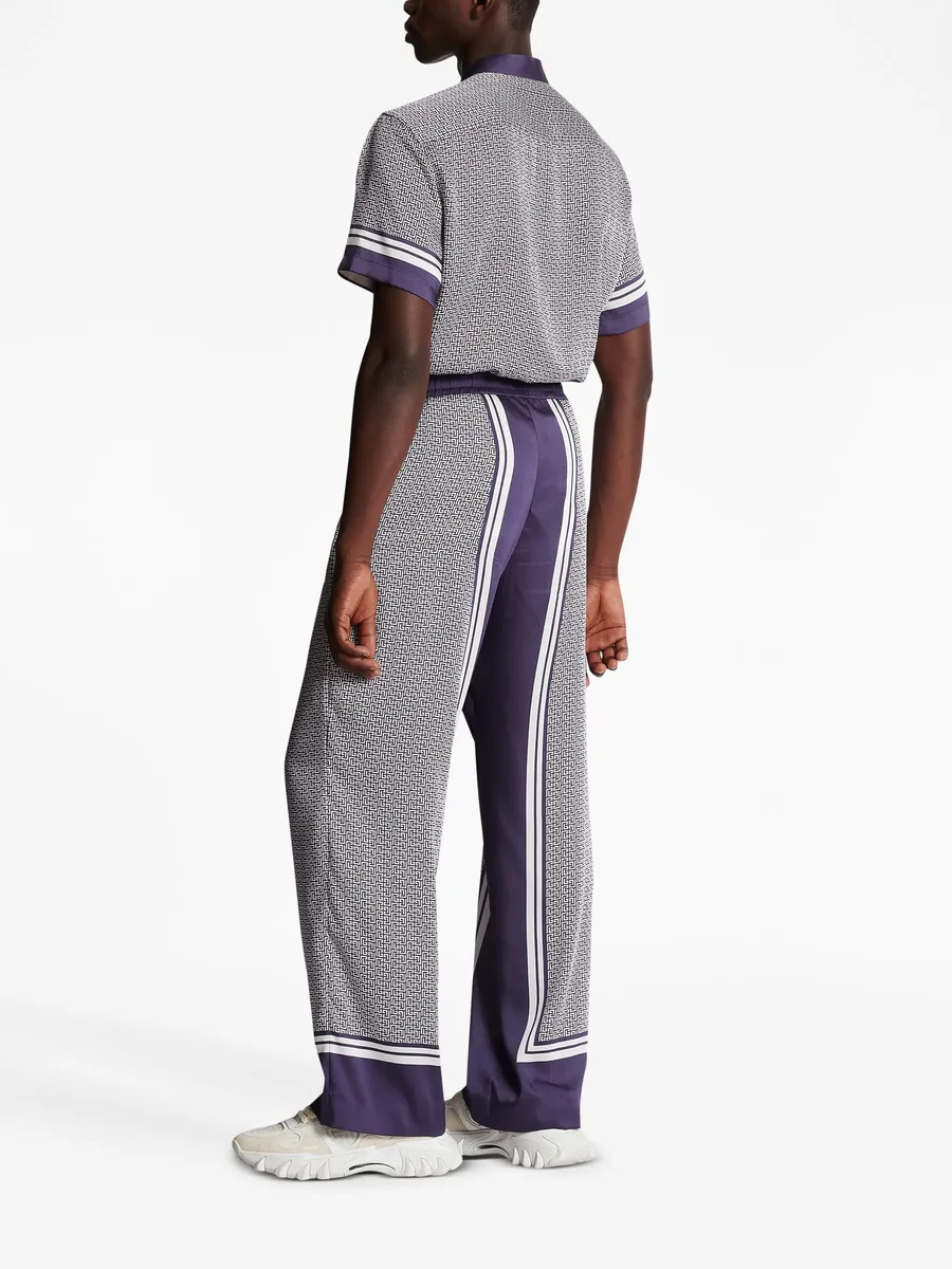 vertical-print straight-leg trousers 7