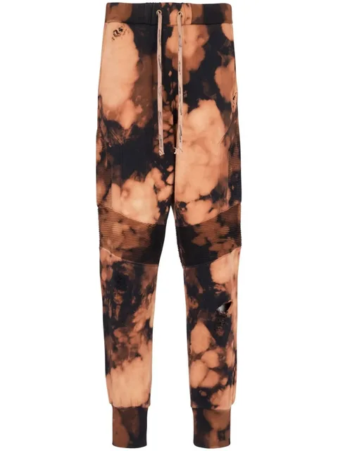 tie-dye print track pants