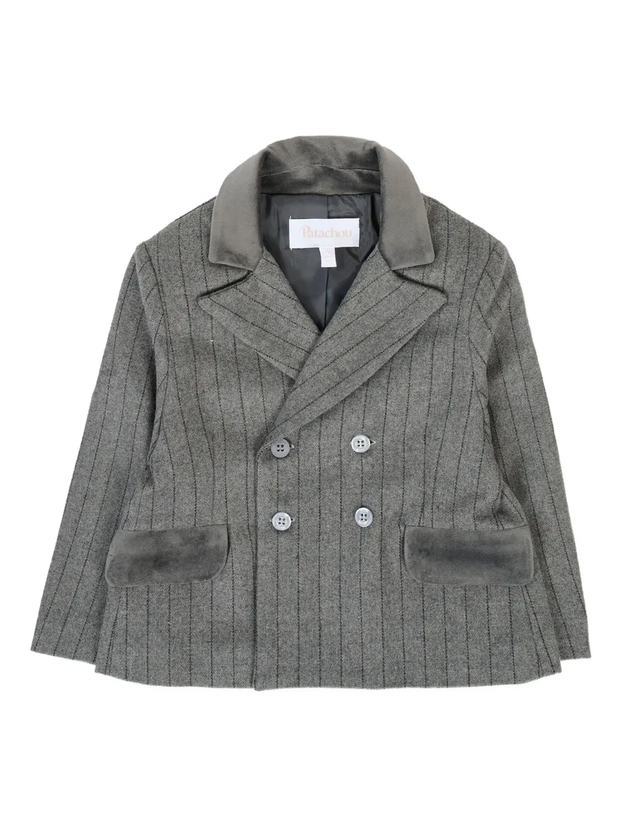 жакет в тонкую полоску 2