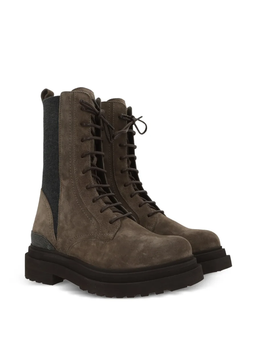lace-up Monili-trim boots 4