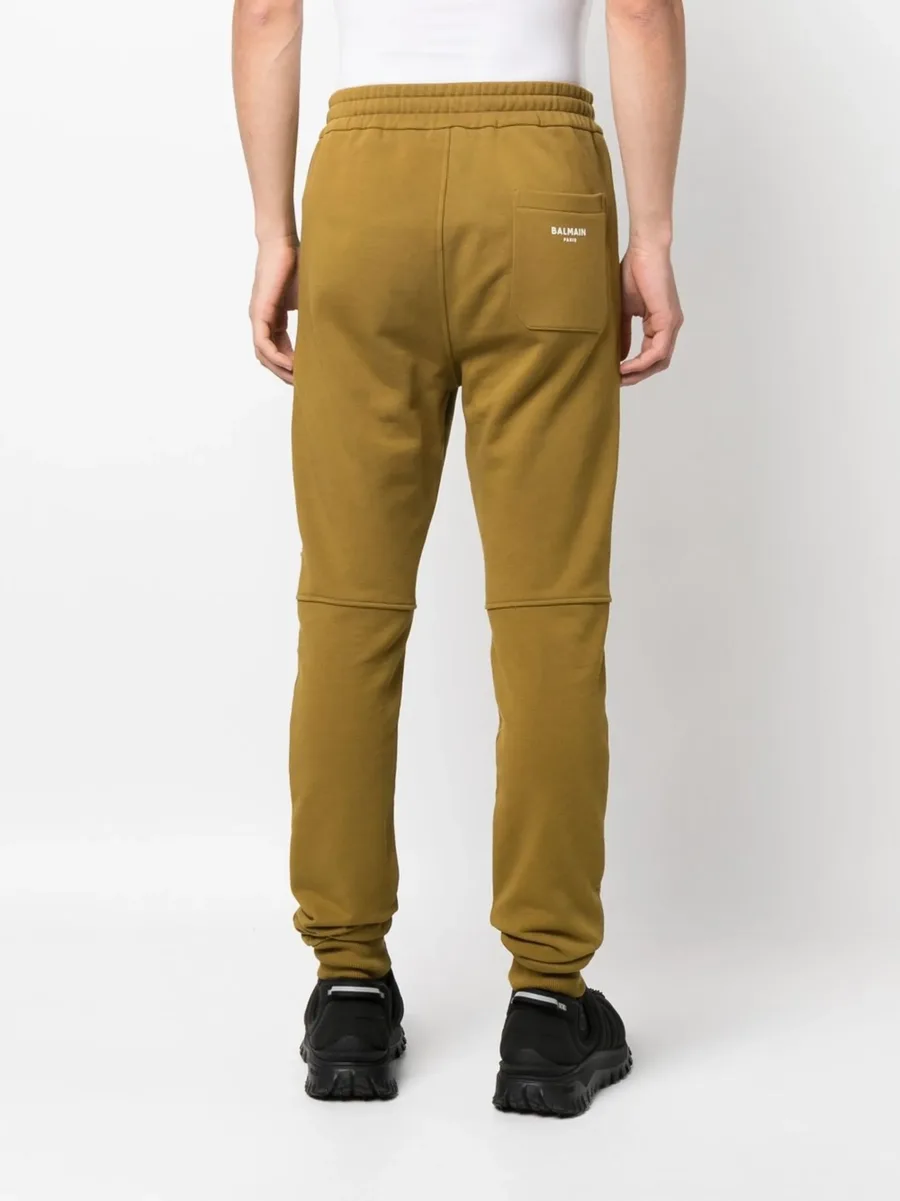 flocked-logo organic-cotton track trousers 8