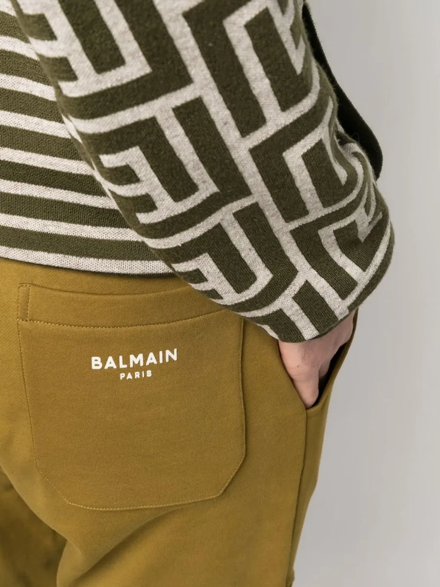 flocked-logo organic-cotton track trousers 10
