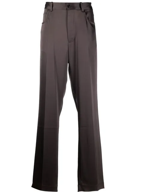 mid-rise straight-leg trousers