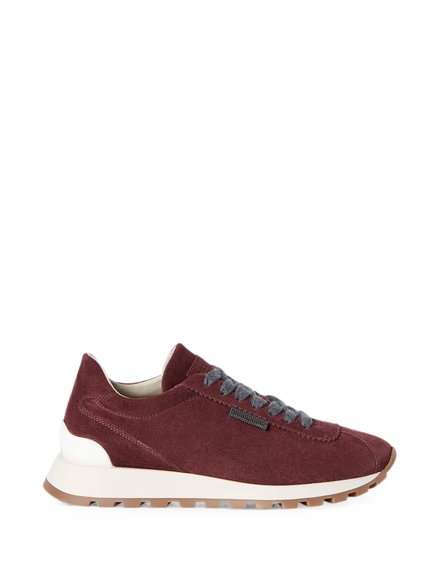 suede runners with shiny tab 1