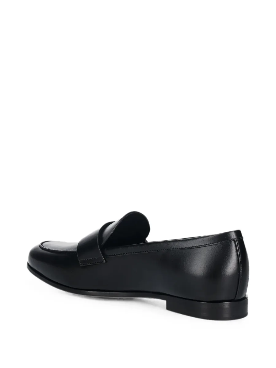 logo-plaque leather loafers 7
