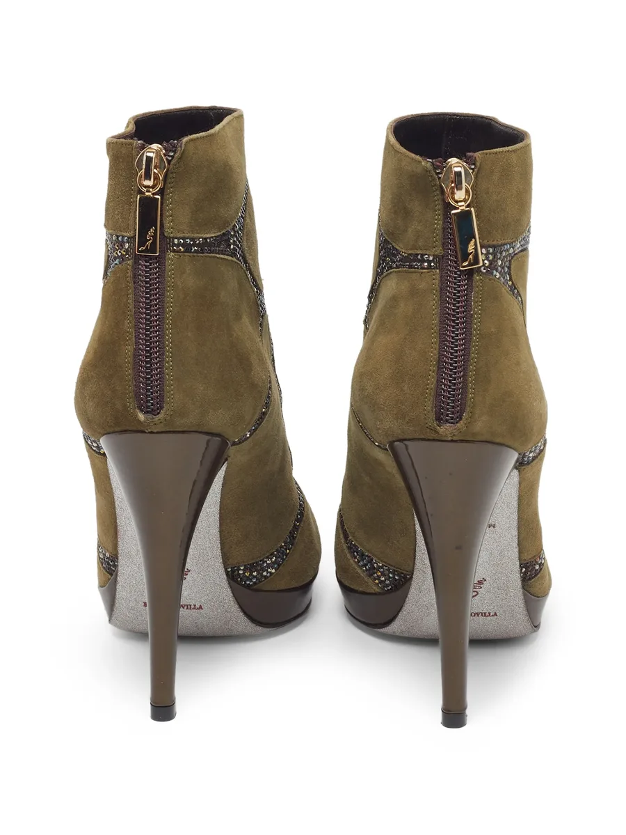 crystal-embellished suede ankle boots 6