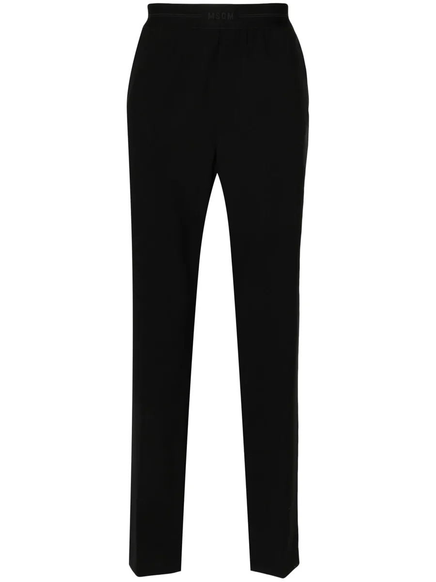 logo-waistband tapered trousers 2