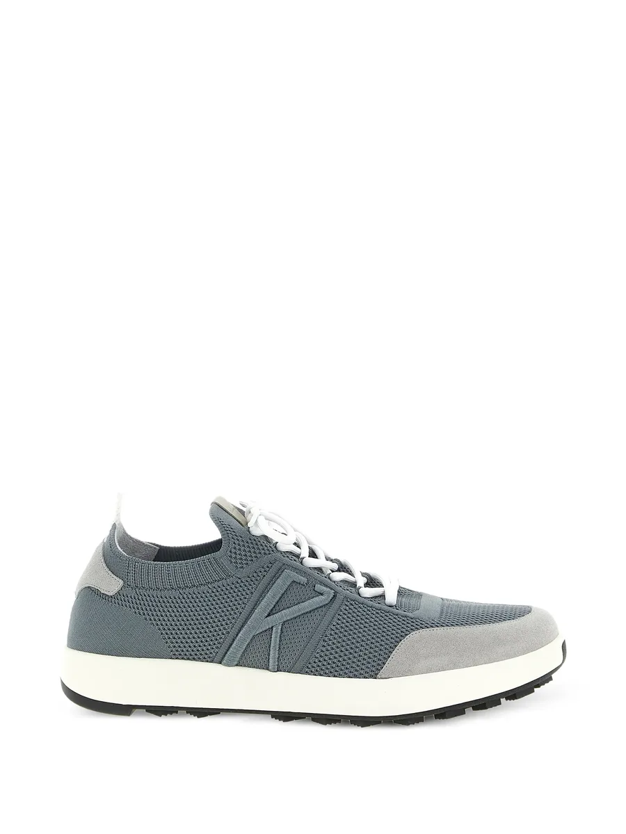 suede-panelled slip-on sneakers 2
