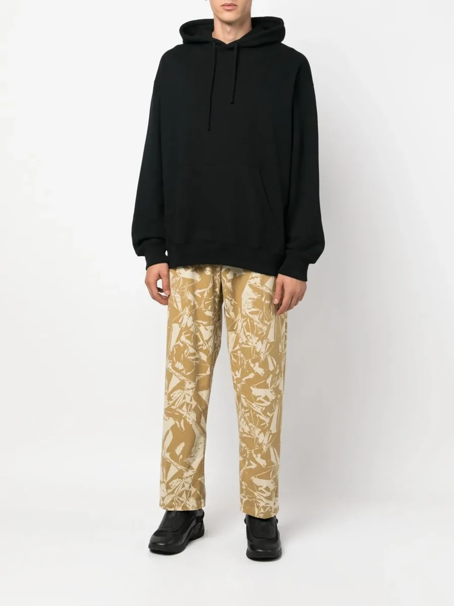 graphic-print cotton twill trousers 6