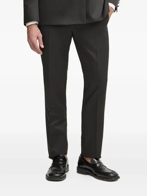 pleated-front trousers
