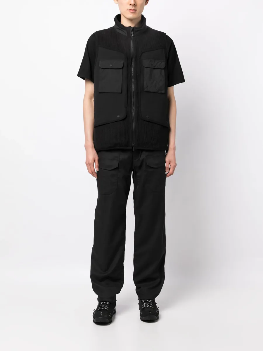 elasticated waist straight-leg trousers 3