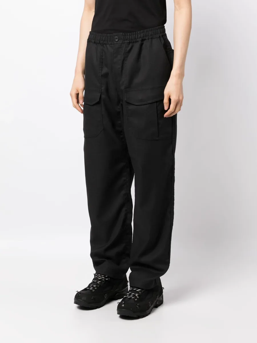 elasticated waist straight-leg trousers 6