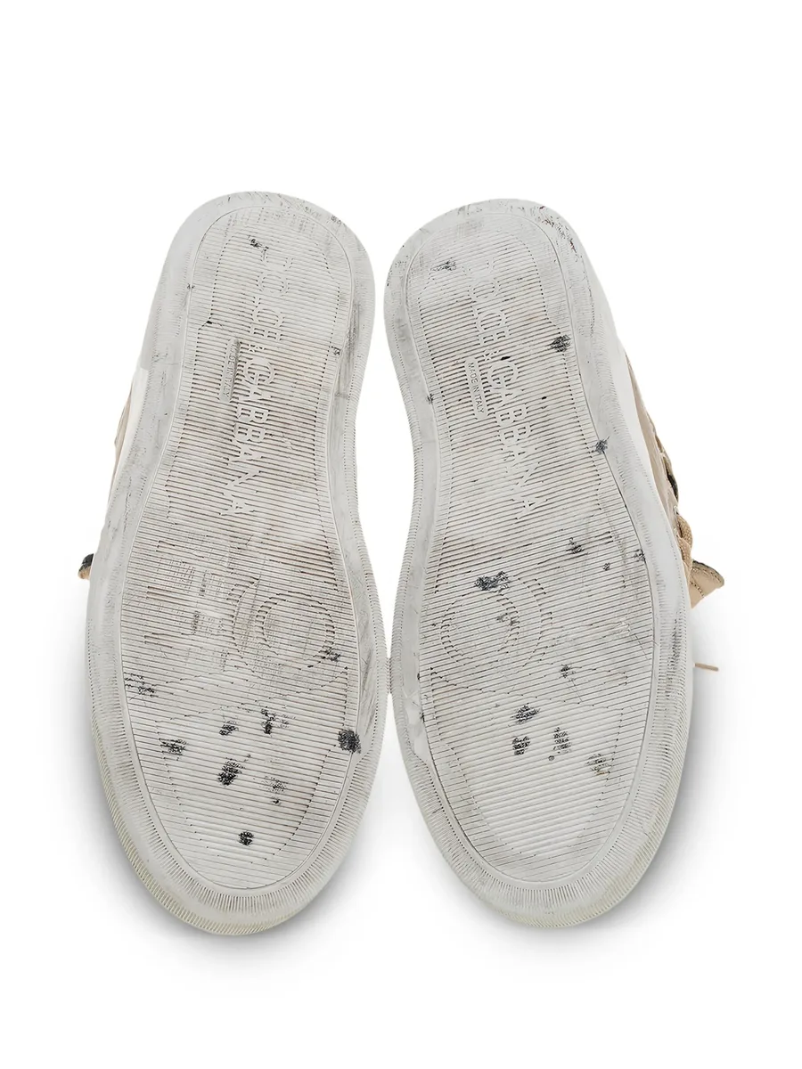 metallic-finish leather sneakers 10