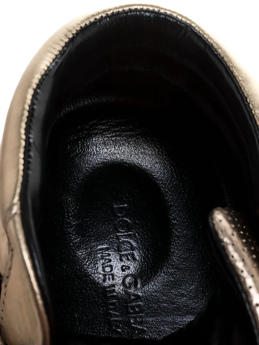 metallic-finish leather sneakers 11